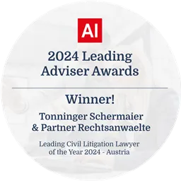 Tonninger Schermaier & Partner Rechtsanwälte — Leading Civil Litigation Lawyer of the Year 2024, AI Awards Winners Badge