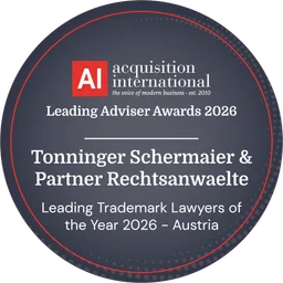 Tonninger Schermaier & Partner Rechtsanwälte — Leading Trademark Lawyers of the Year 2026, AI Leading Adviser Awards Winners Badge